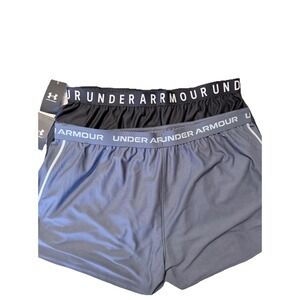 2 Pack NWT Women's Blue/‎ Black Under Armour Running Shorts  2xL